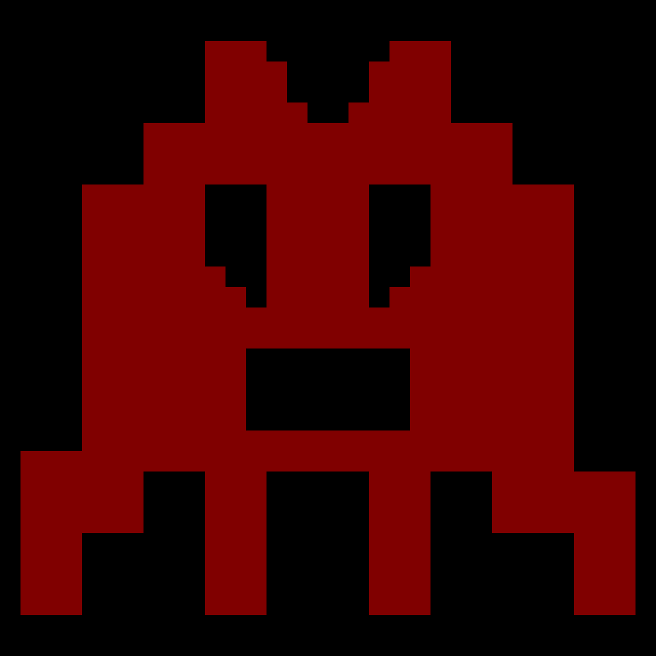 Little Invader - Dark Blue procedurally generated pixel art NFT