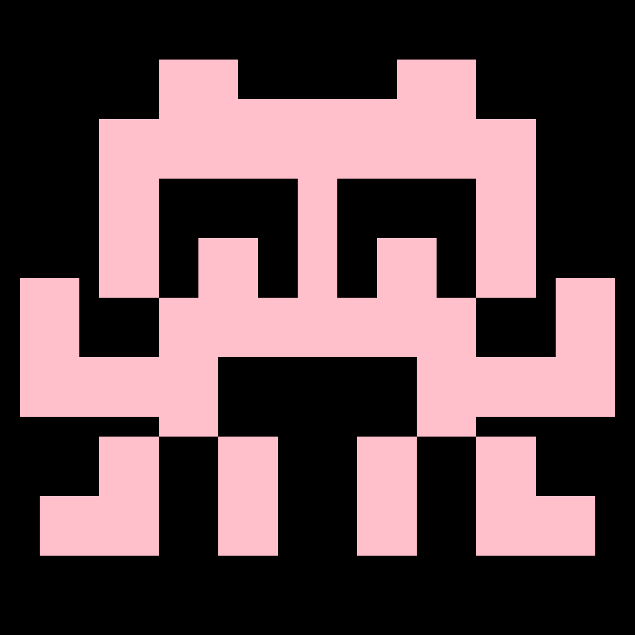 Little Invader - Green procedurally generated pixel art NFT